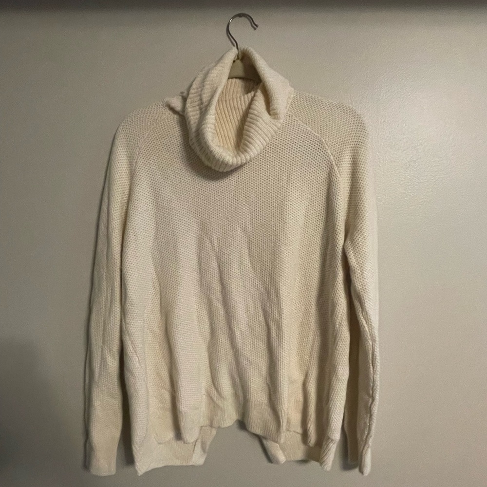 Madewell Split Back Cream Sweater - M - NWOT